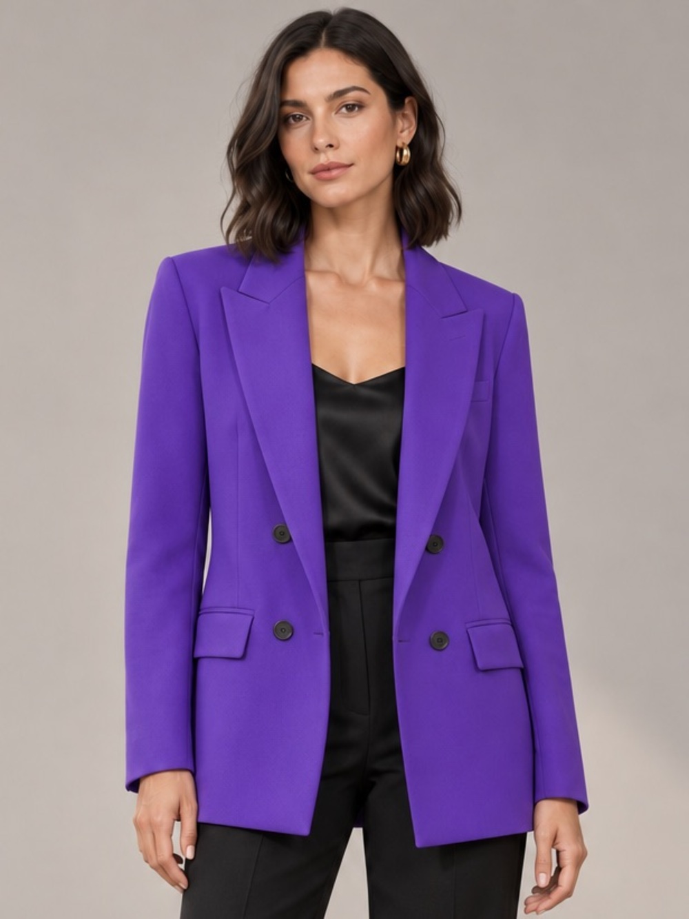 House of Harlow 1960 Vibrant Purple Double-Breasted Blazer XS | never worn